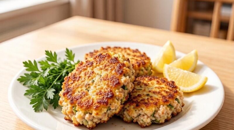Тарелочка вкуснейших котлет из кабачка, картофеля и куриного филе